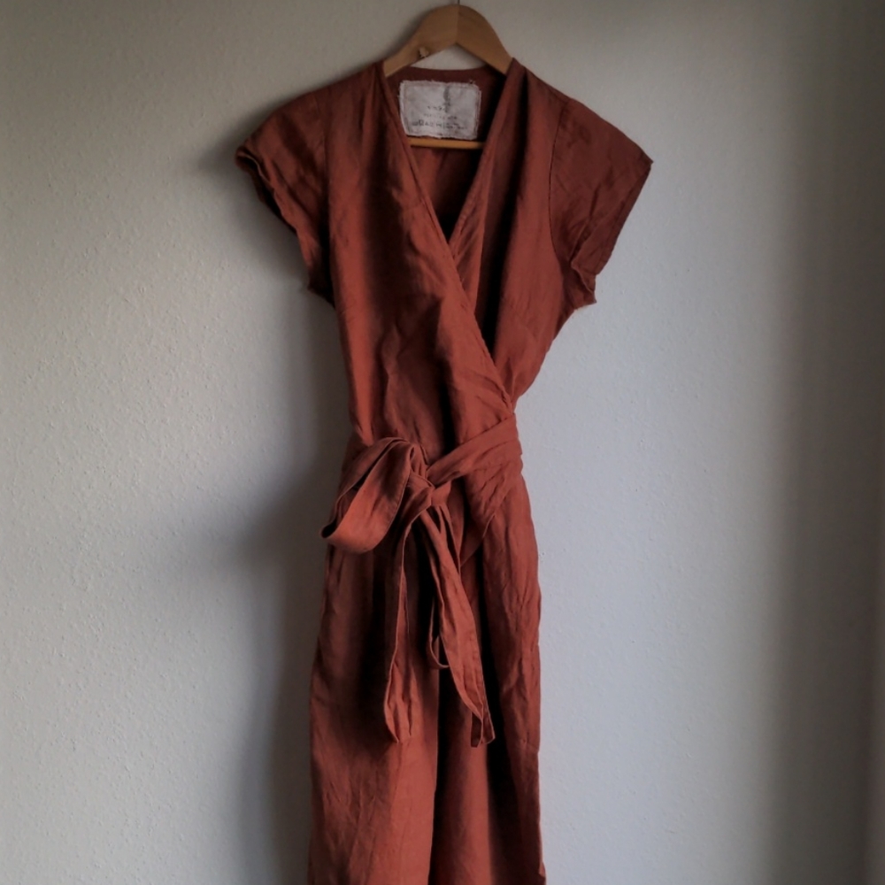 Linen Wrap Jumpsuit